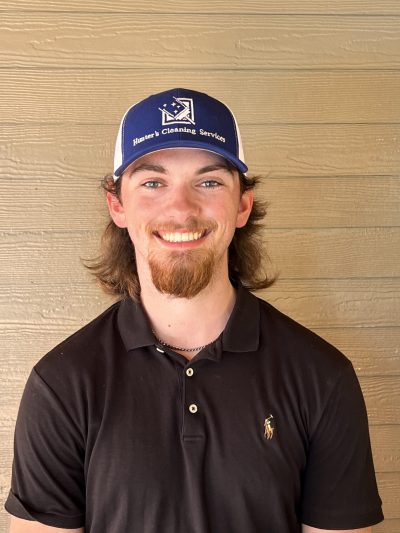 Brody Hunter smiling before beginning work on a project.